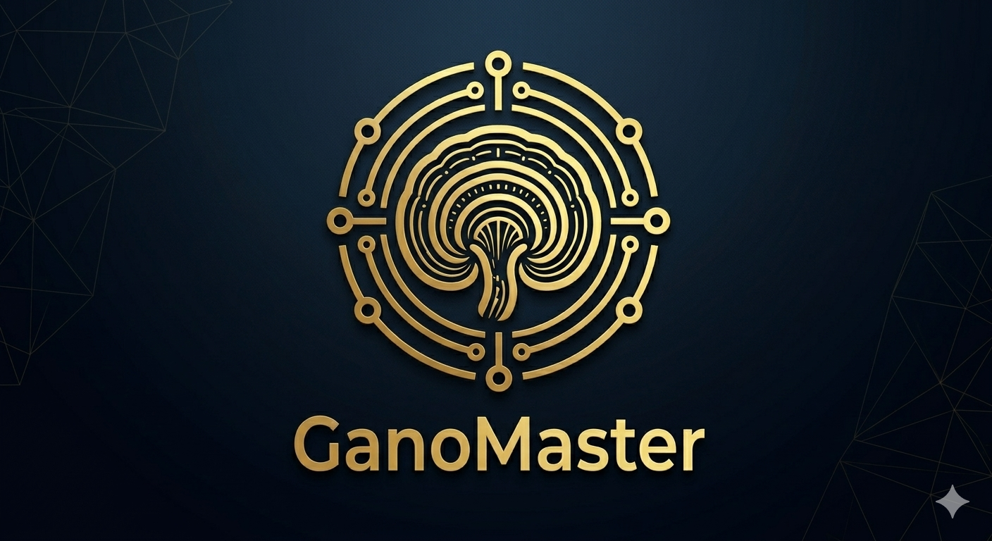 شعار موقع GanoMaster الرسمي لمنتجات دي اكس ان الصحية الطبيعية بالفطر الريشي
